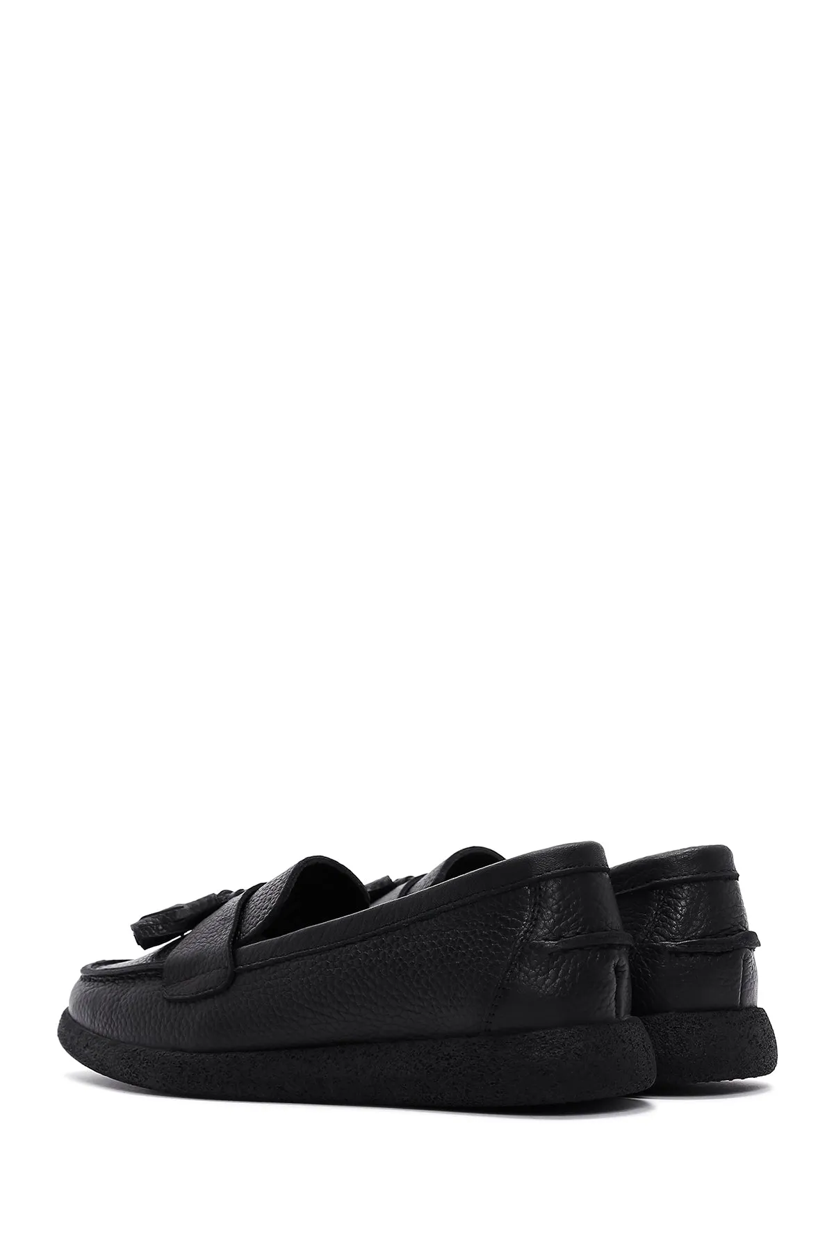 Kadın Siyah Deri Comfort Loafer