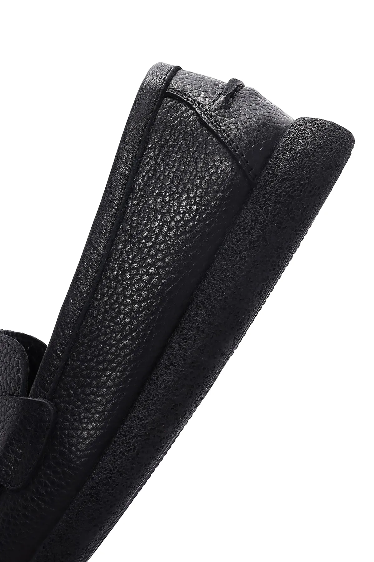 Kadın Siyah Deri Comfort Loafer