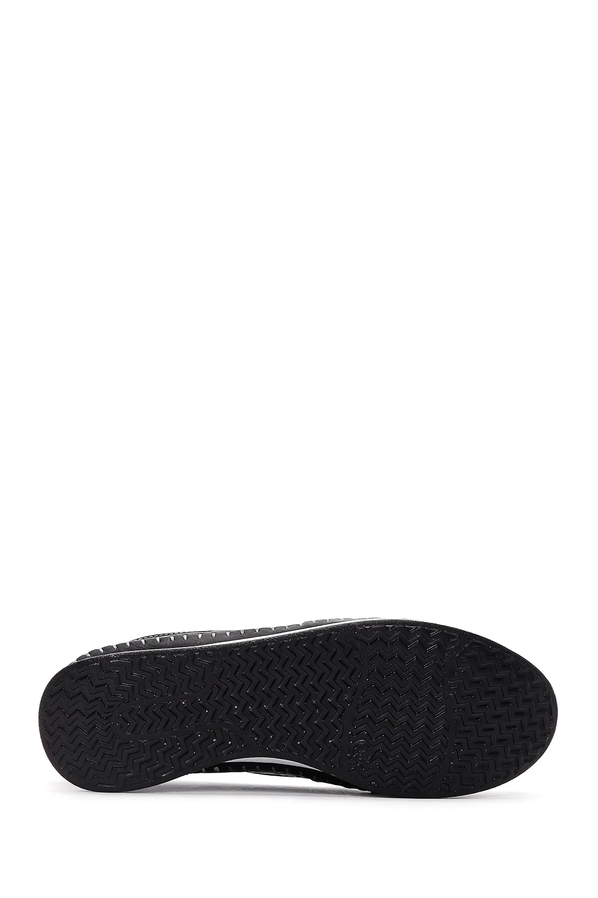 Kadın Siyah Kalın Tabanlı Deri Comfort Loafer
