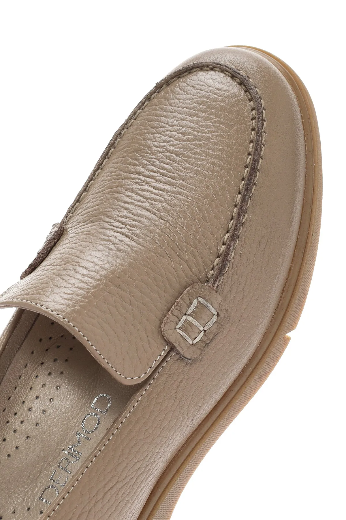 Kadın Vizon Deri Comfort Loafer