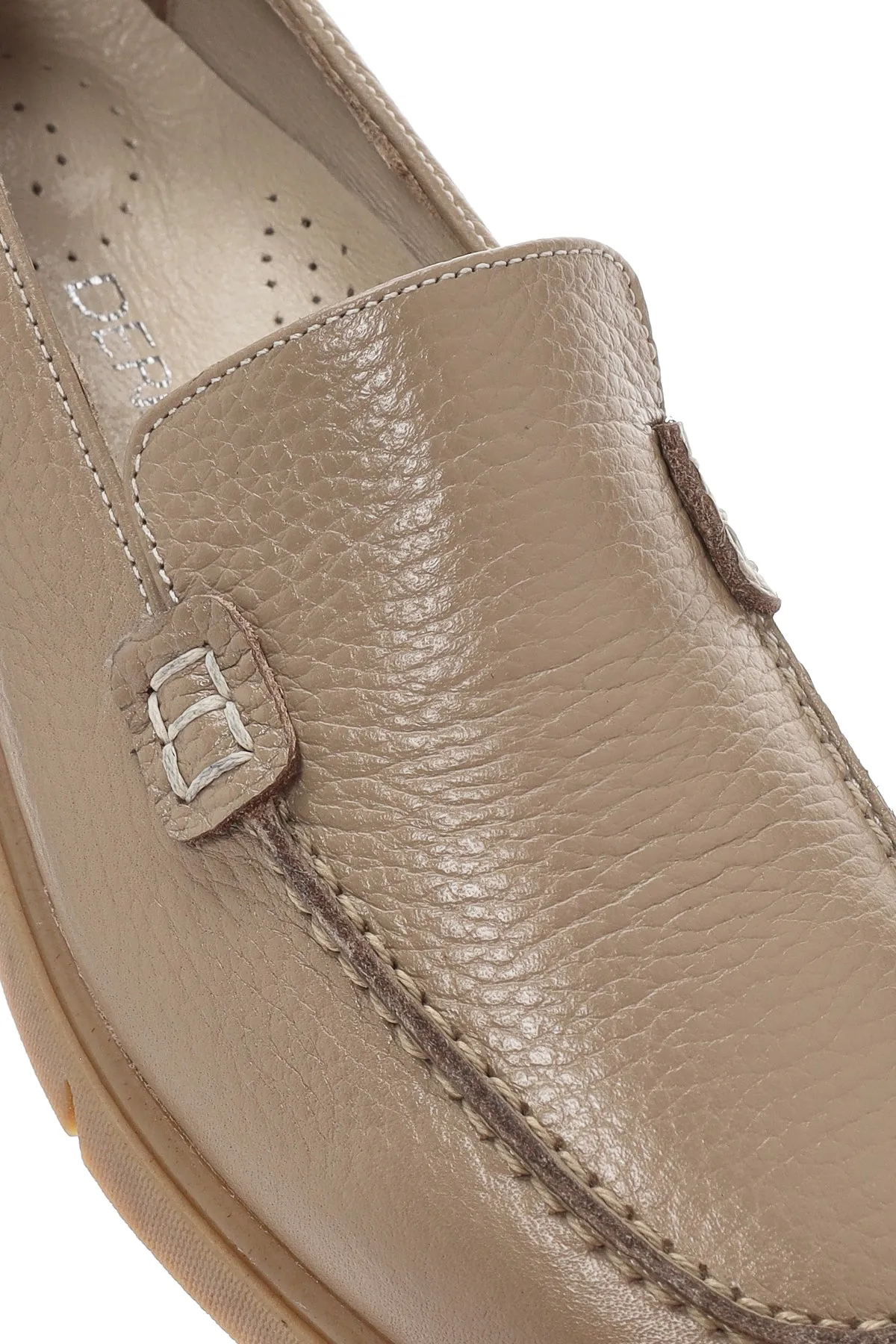 Kadın Vizon Deri Comfort Loafer