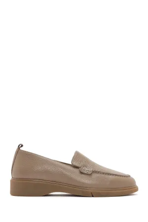 Kadın Vizon Deri Comfort Loafer