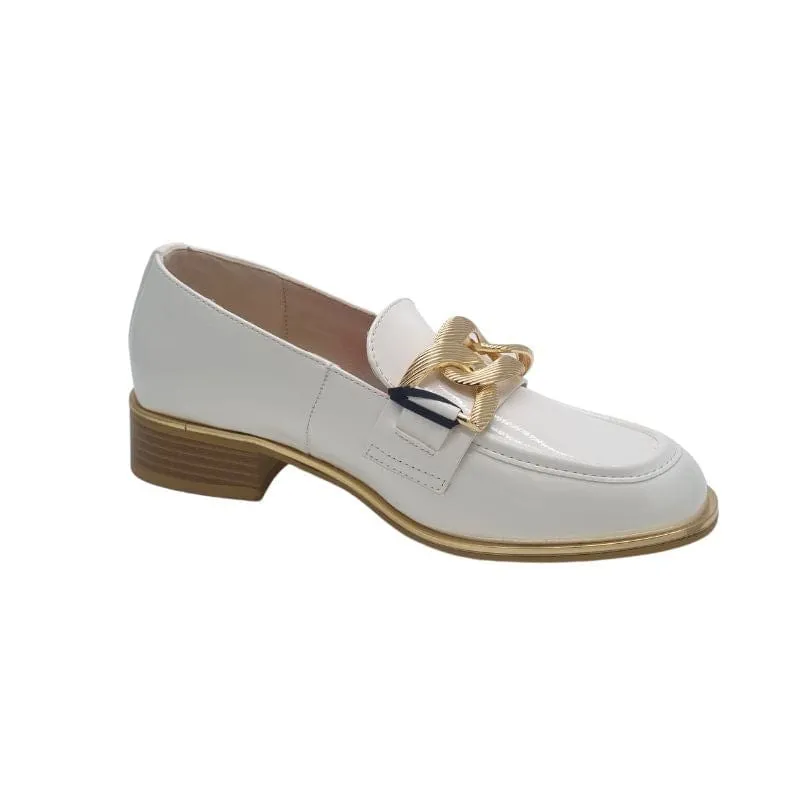 Kate Appleby White Patent Loafer - Thames