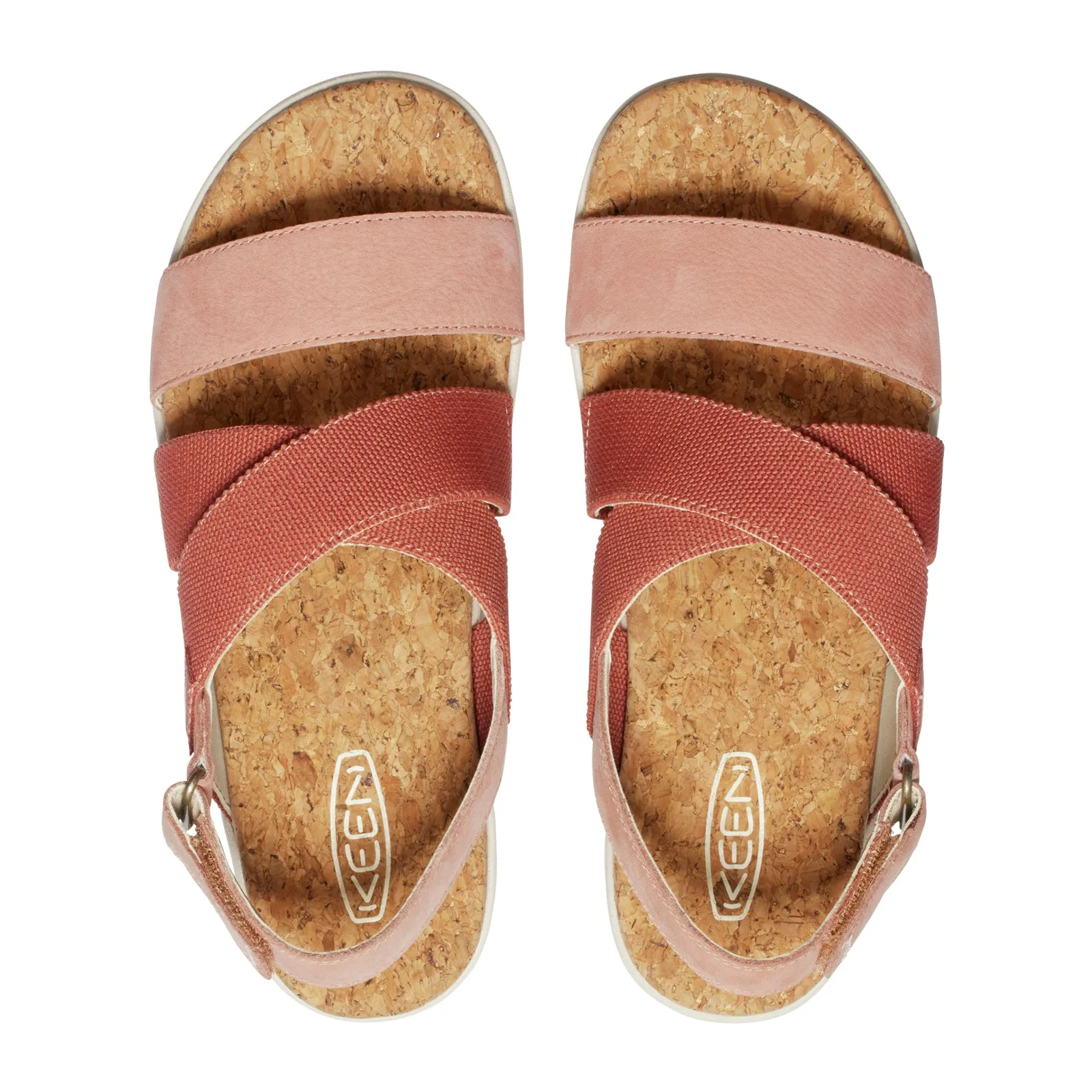 Keen Elle Criss Cross Backstrap Sandal (Women) - Baked Clay/Cork