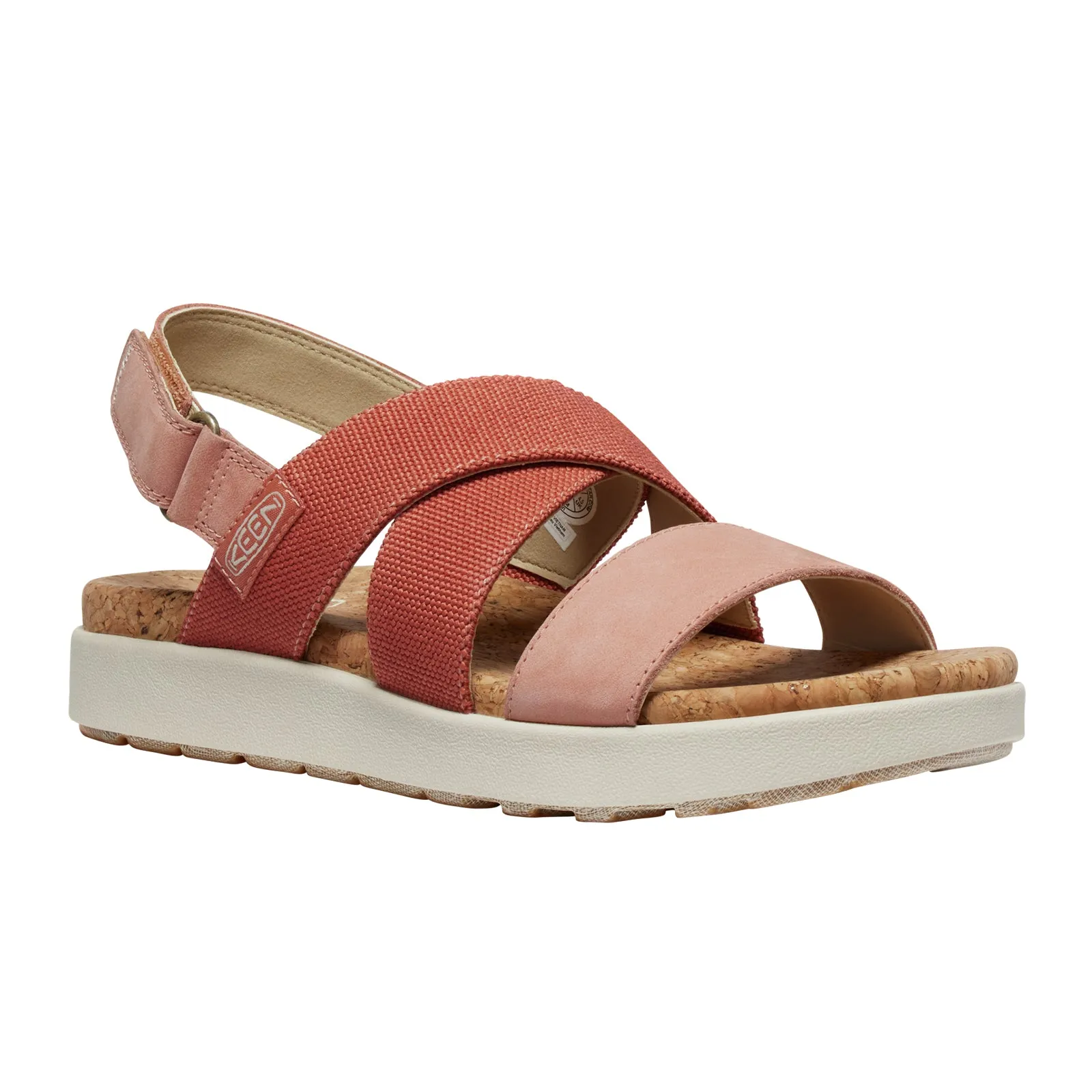 Keen Elle Criss Cross Backstrap Sandal (Women) - Baked Clay/Cork