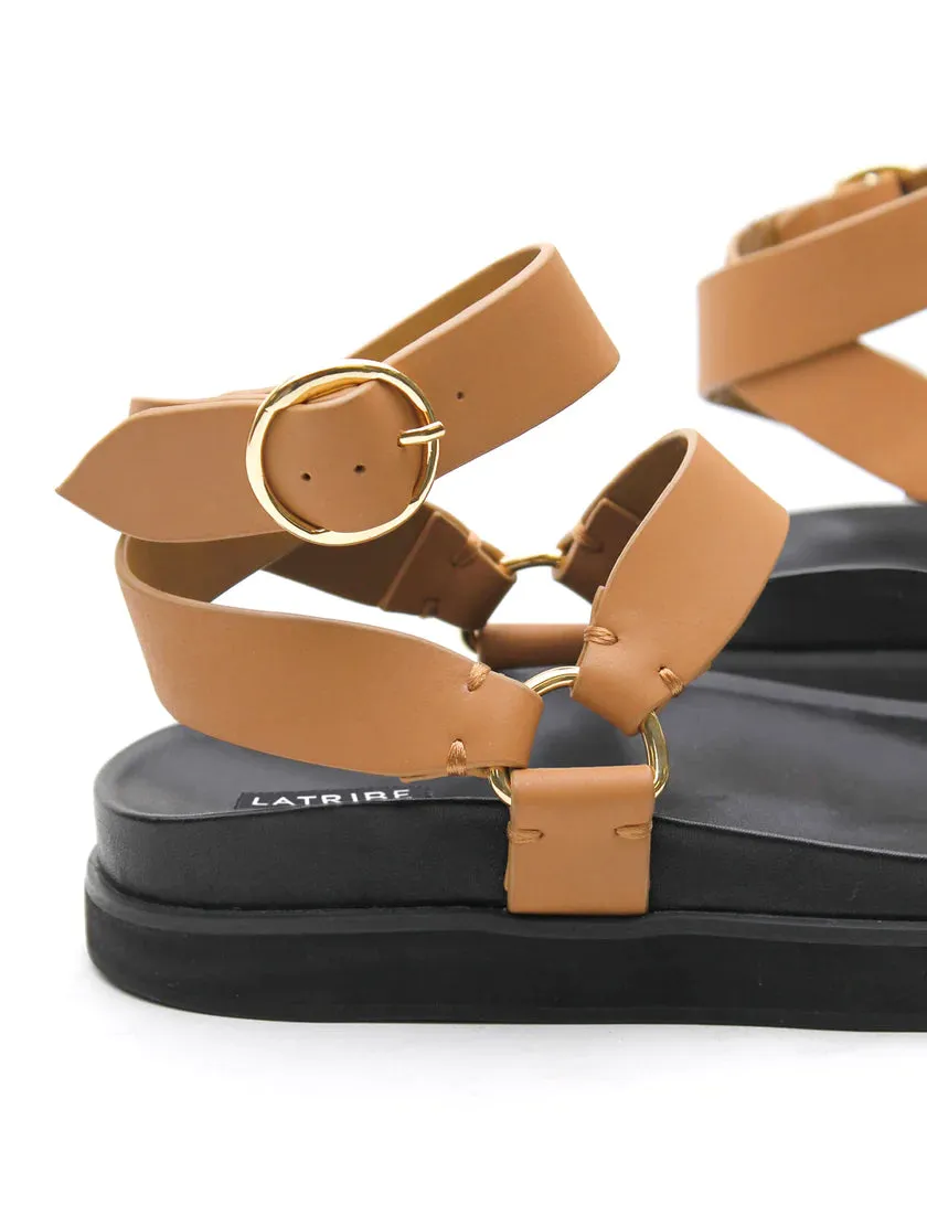La Tribe Platform Sandal - Light Tan