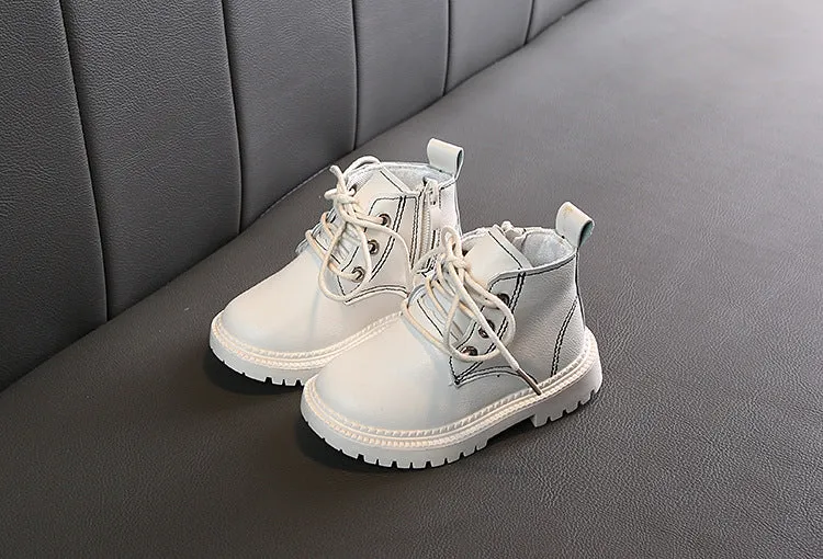 Leather short boots for boys