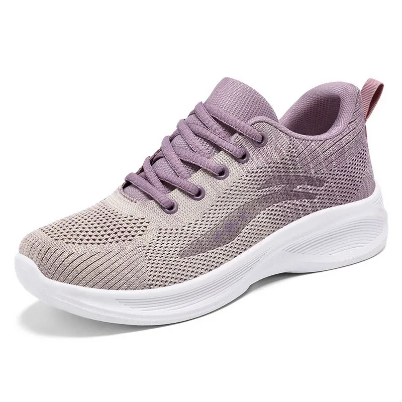 Lightweight Knitted Training Shoes for Women with Breathable Fabric