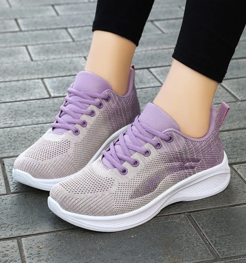 Lightweight Knitted Training Shoes for Women with Breathable Fabric
