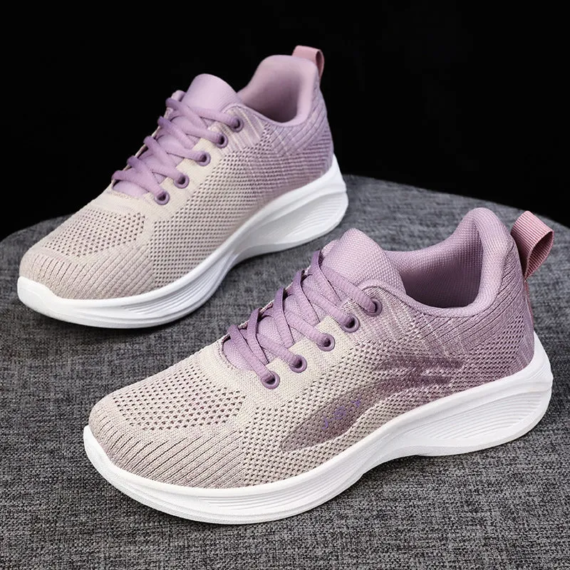 Lightweight Knitted Training Shoes for Women with Breathable Fabric