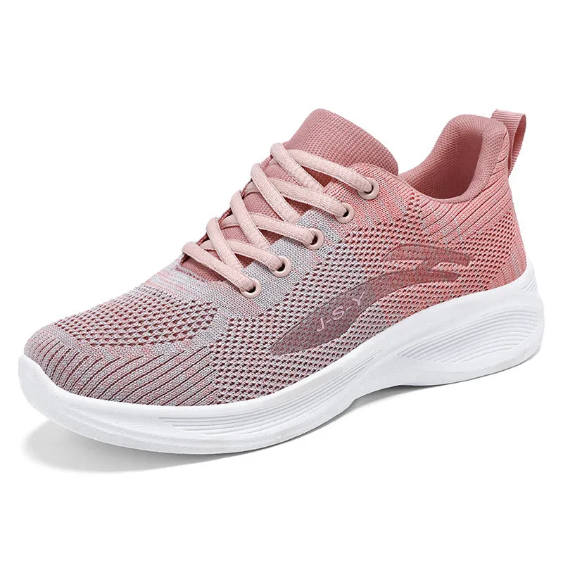 Lightweight Knitted Training Shoes for Women with Breathable Fabric