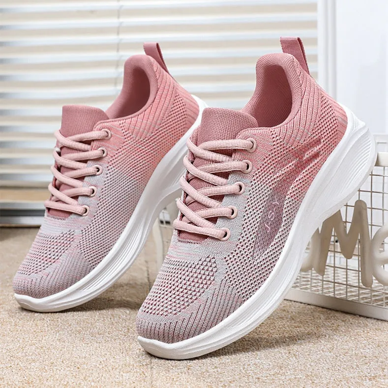 Lightweight Knitted Training Shoes for Women with Breathable Fabric