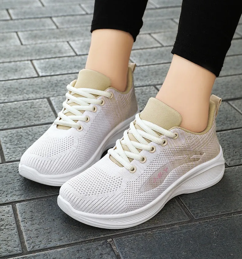 Lightweight Knitted Training Shoes for Women with Breathable Fabric