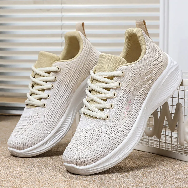 Lightweight Knitted Training Shoes for Women with Breathable Fabric