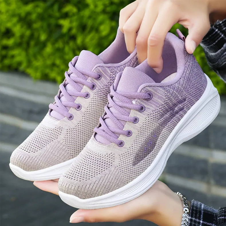 Lightweight Knitted Training Shoes for Women with Breathable Fabric