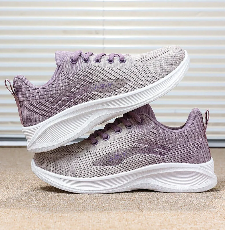 Lightweight Knitted Training Shoes for Women with Breathable Fabric
