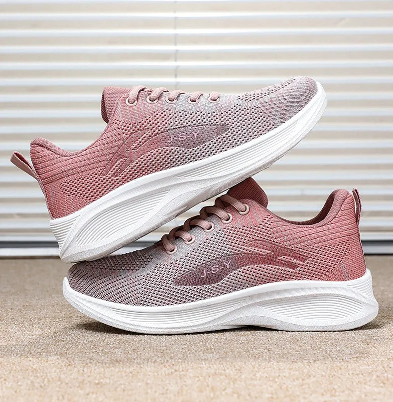 Lightweight Knitted Training Shoes for Women with Breathable Fabric