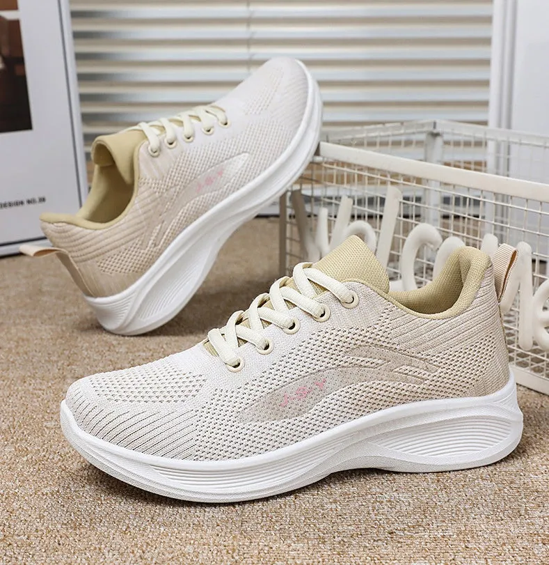 Lightweight Knitted Training Shoes for Women with Breathable Fabric