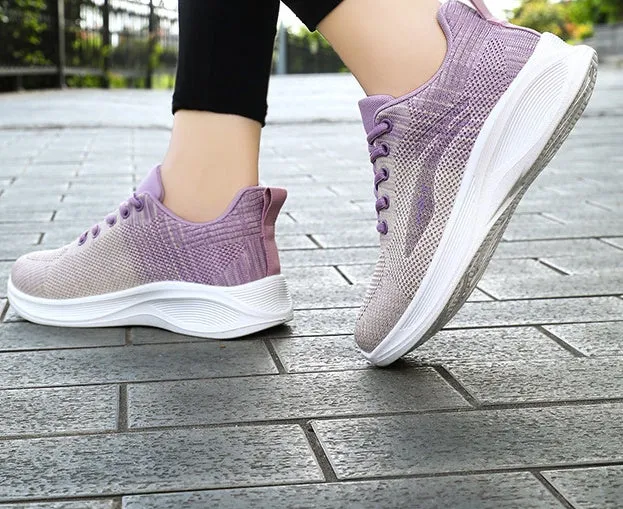 Lightweight Knitted Training Shoes for Women with Breathable Fabric