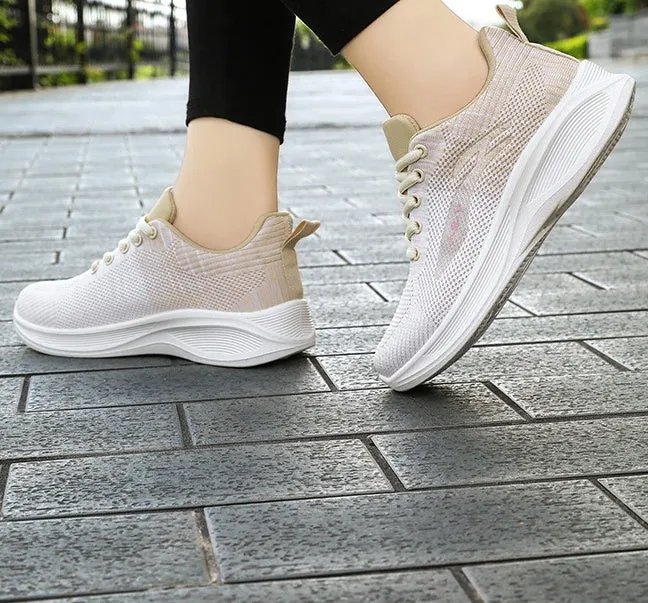Lightweight Knitted Training Shoes for Women with Breathable Fabric