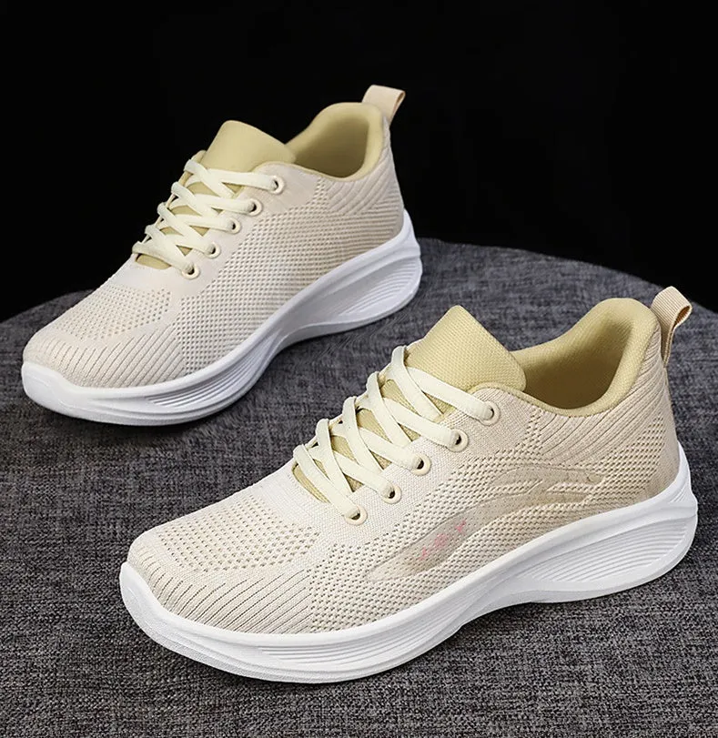 Lightweight Knitted Training Shoes for Women with Breathable Fabric