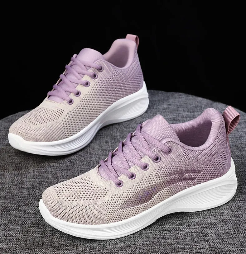 Lightweight Knitted Training Shoes for Women with Breathable Fabric