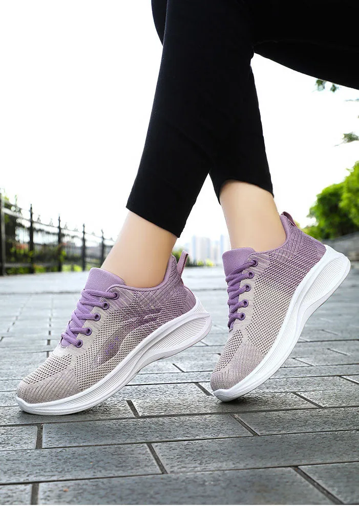 Lightweight Knitted Training Shoes for Women with Breathable Fabric