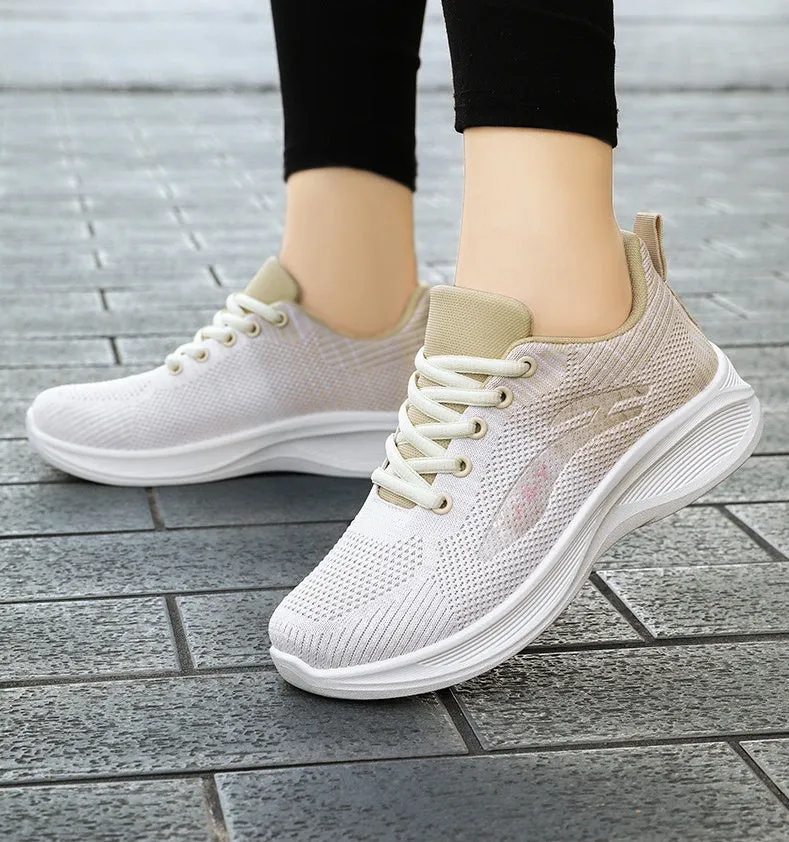 Lightweight Knitted Training Shoes for Women with Breathable Fabric