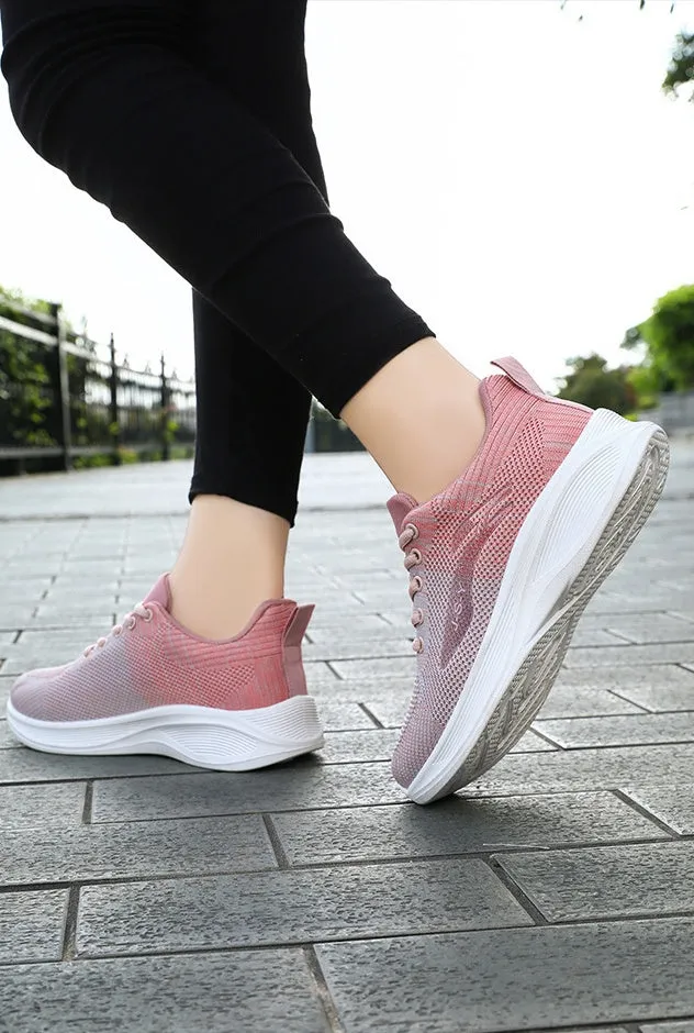 Lightweight Knitted Training Shoes for Women with Breathable Fabric