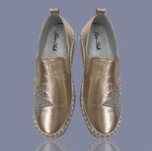 Loafer by LaVish - Gold with Silver Star