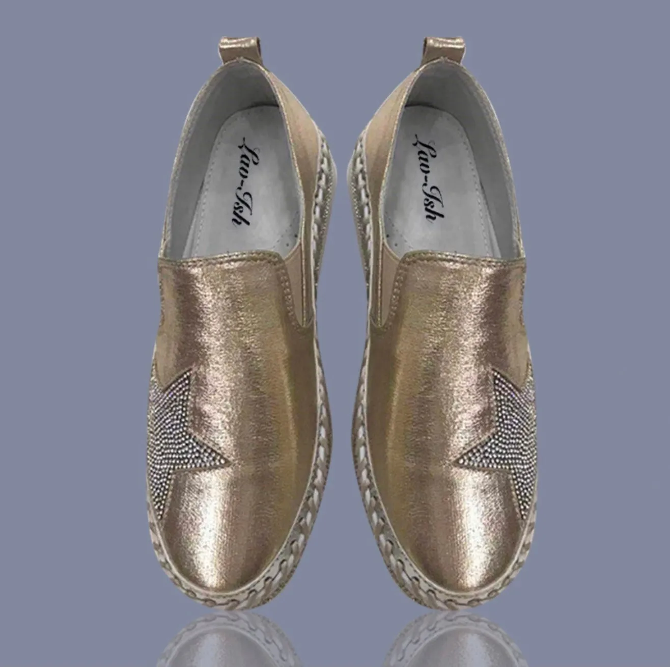 Loafer by LaVish - Gold with Silver Star