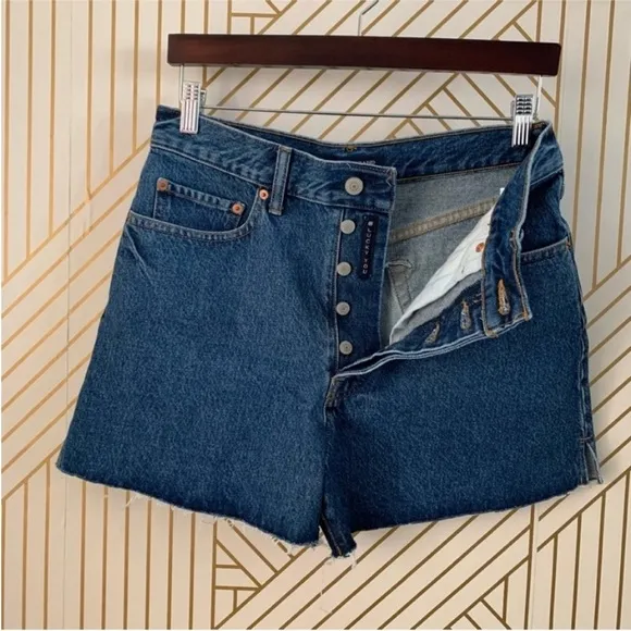 Lucky Brand lot Relaxed &amp; Traveler Short medium wash raw hem distressed 10 / 30