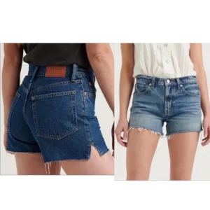 Lucky Brand lot Relaxed &amp; Traveler Short medium wash raw hem distressed 10 / 30