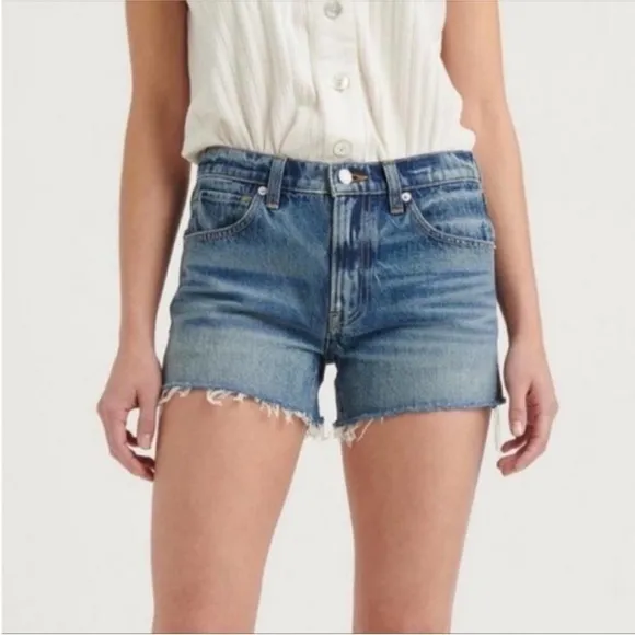 Lucky Brand lot Relaxed &amp; Traveler Short medium wash raw hem distressed 10 / 30