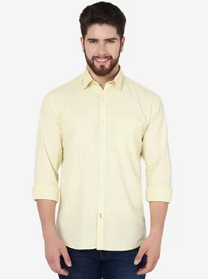 Mellow Yellow Solid Smart Fit Semi Casual Shirt | Greenfibre