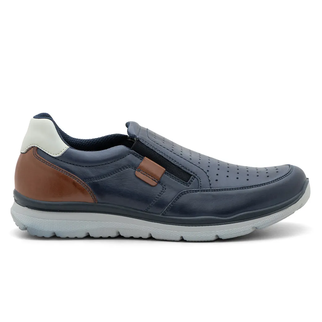 Mens Ara Belton in Blue/Brown/White