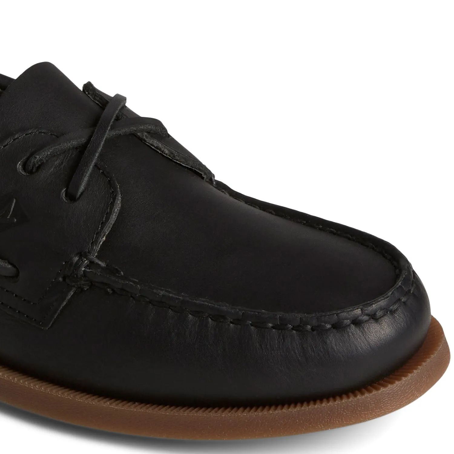 Men's Authentic Original™ Cross Lace Leather Boat Shoes Topsider - Black (4F001310)