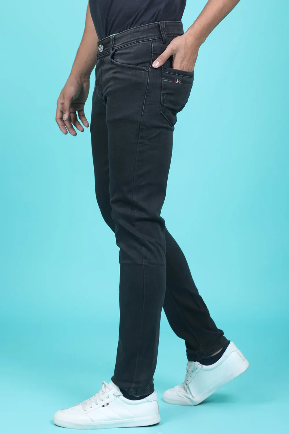 Men's Black Denim Slim Fit RANGER-6013-2 Jean
