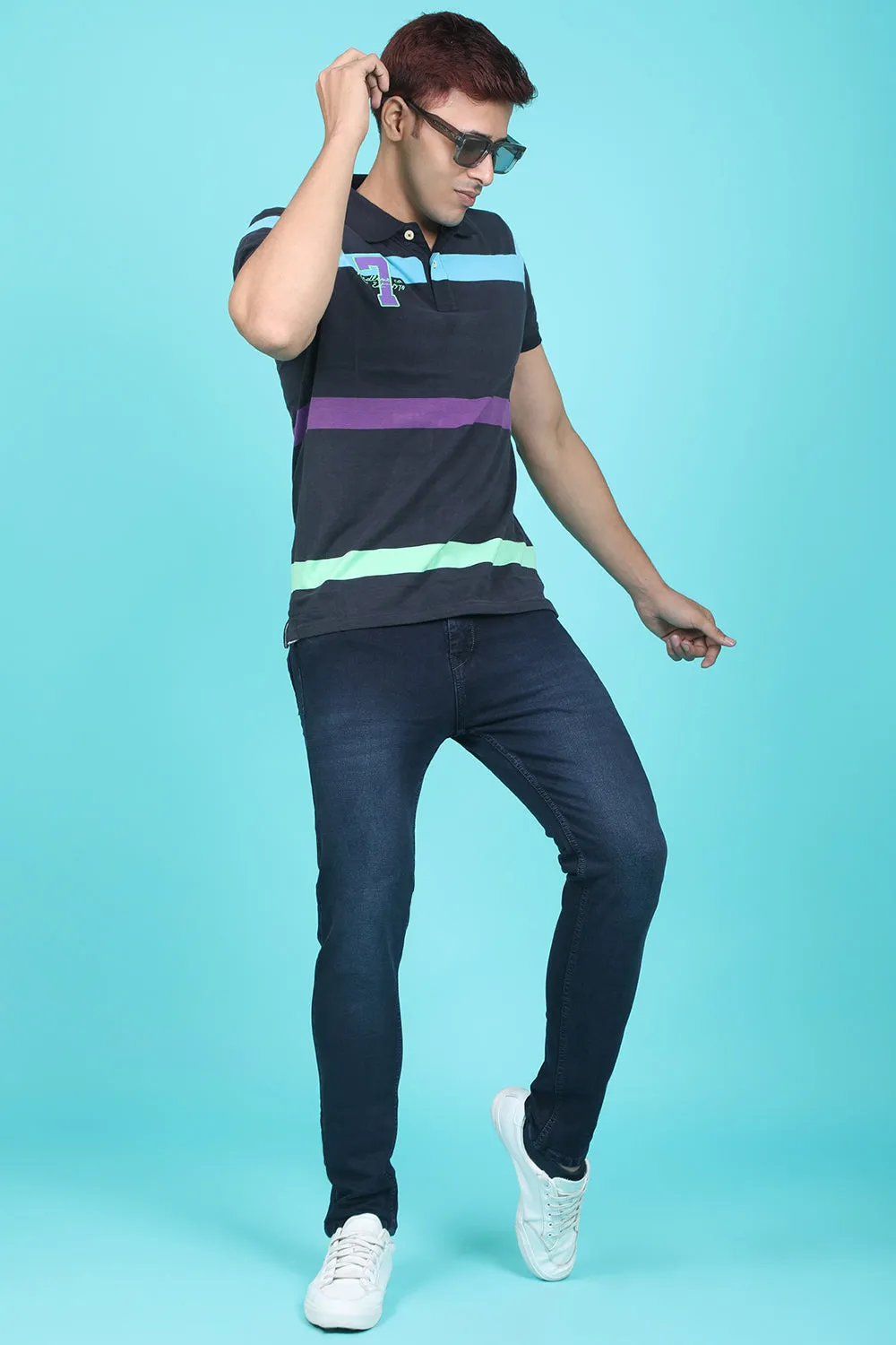 Men's Blue Denim Slim Fit RANGER-6019-1 Jeans