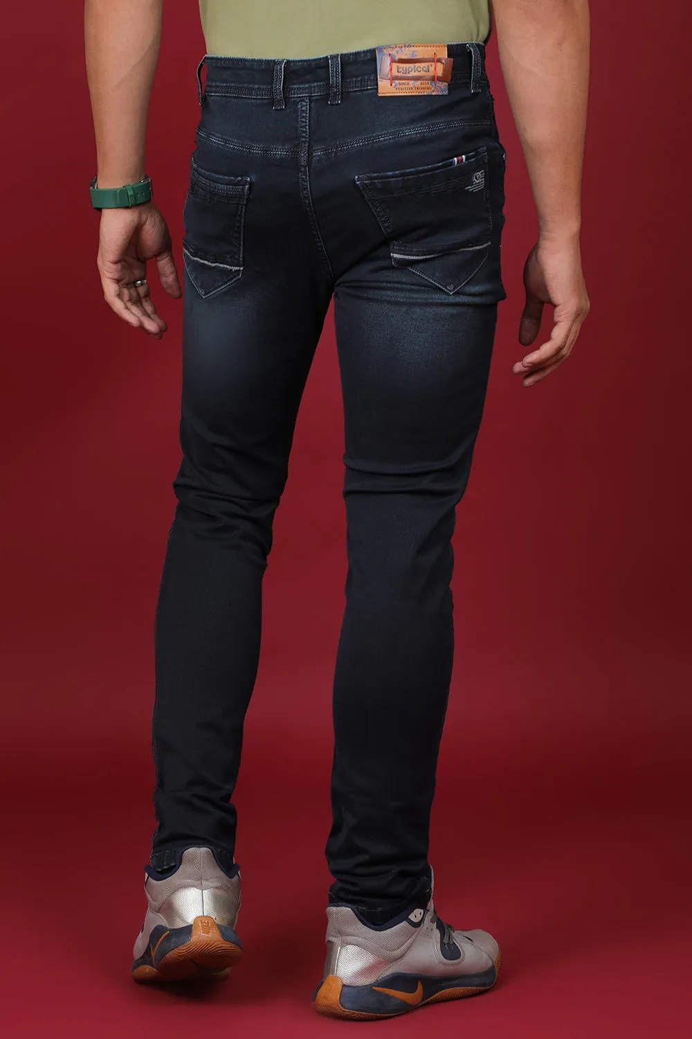 Men's Dark Blue Denim Slim Fit Crux-5027-1 Jean