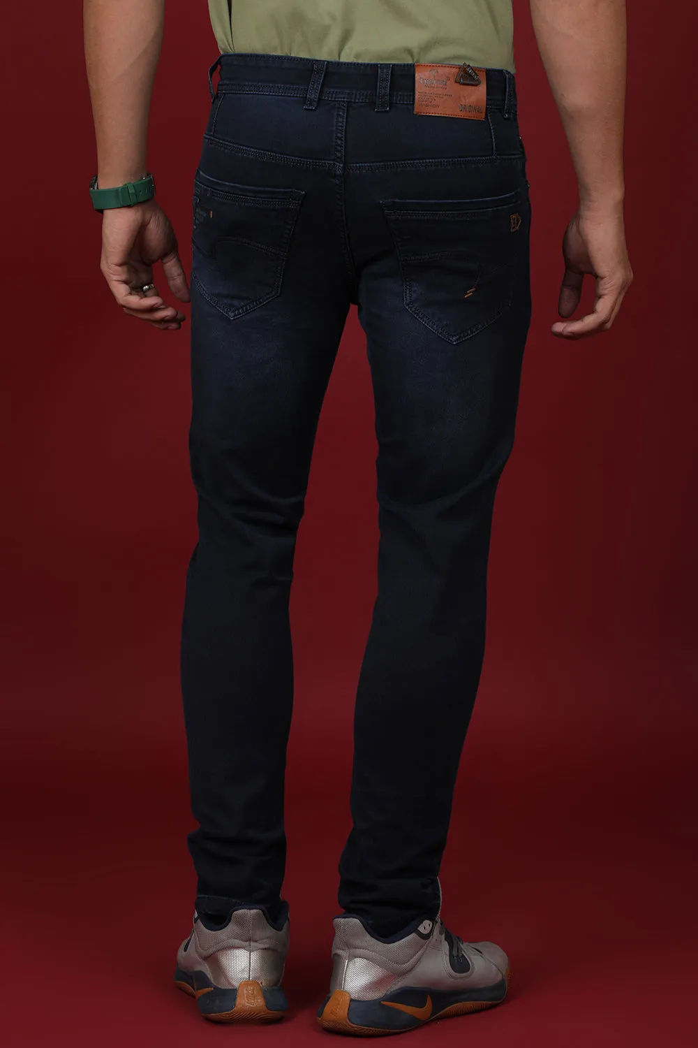 Men's Dark Blue Denim Slim Fit Crux-5043 Jeans