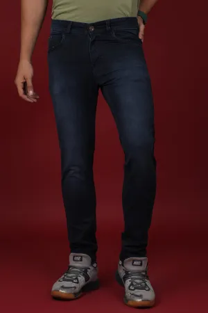 Men's Dark Blue Denim Slim Fit Crux-5043 Jeans