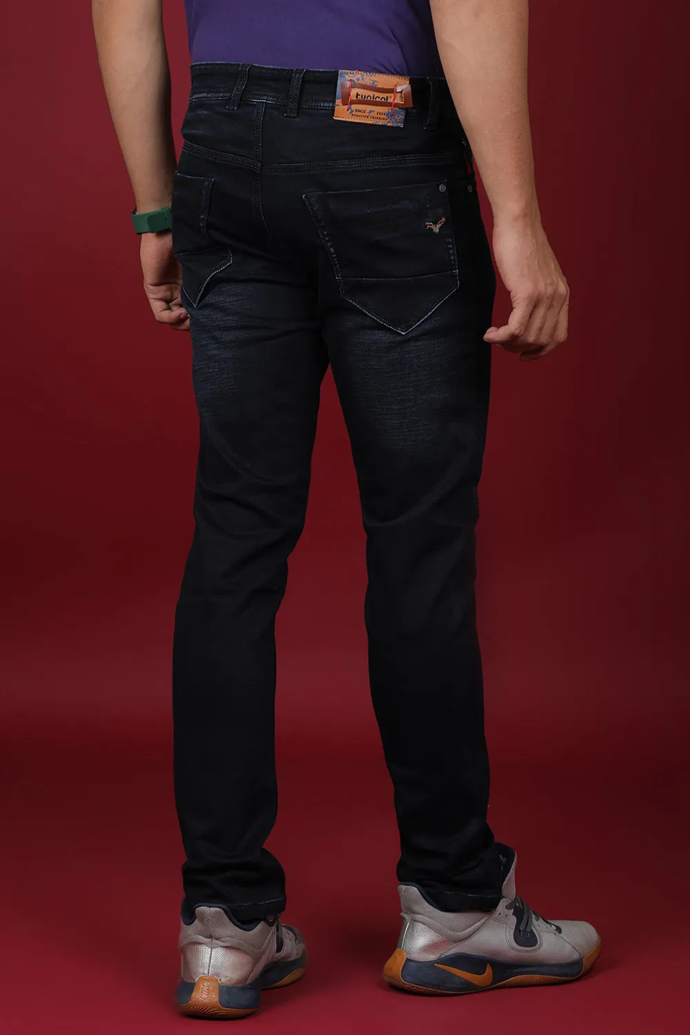 Men's Dark Blue Denim Slim Fit MARS-8003 Jean