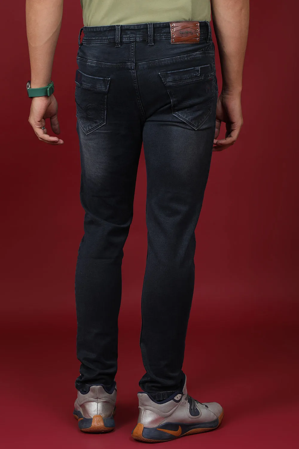 Men's Dark Blue Denim Slim Fit MARS 8007-1 Jean