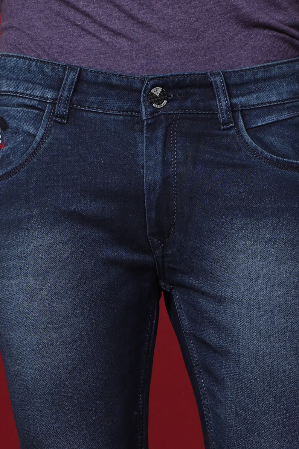 Men's Dark Blue Denim Slim Fit MD-7286-1  Jean