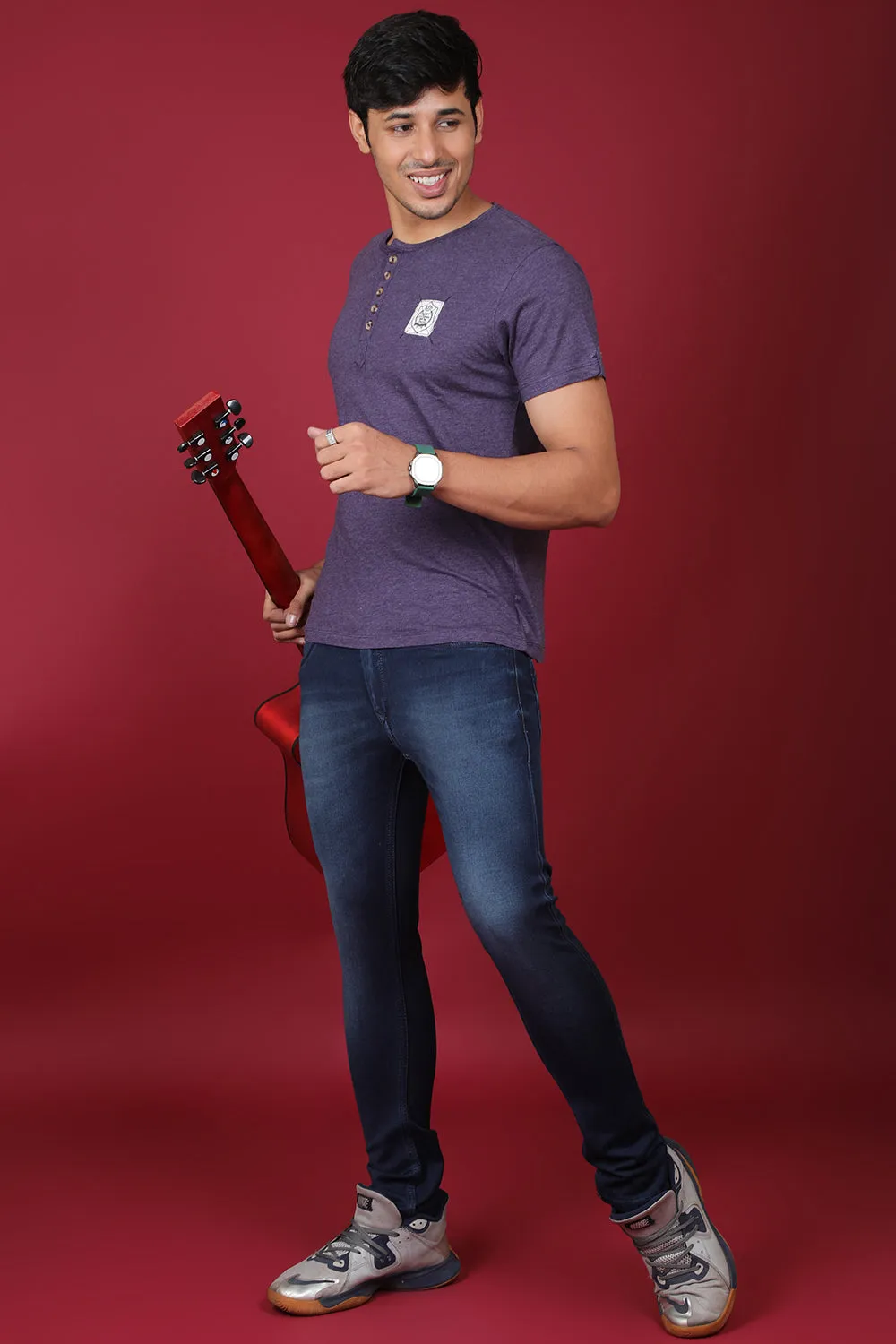 Men's Dark Blue Denim Slim Fit MD-7286-1  Jean