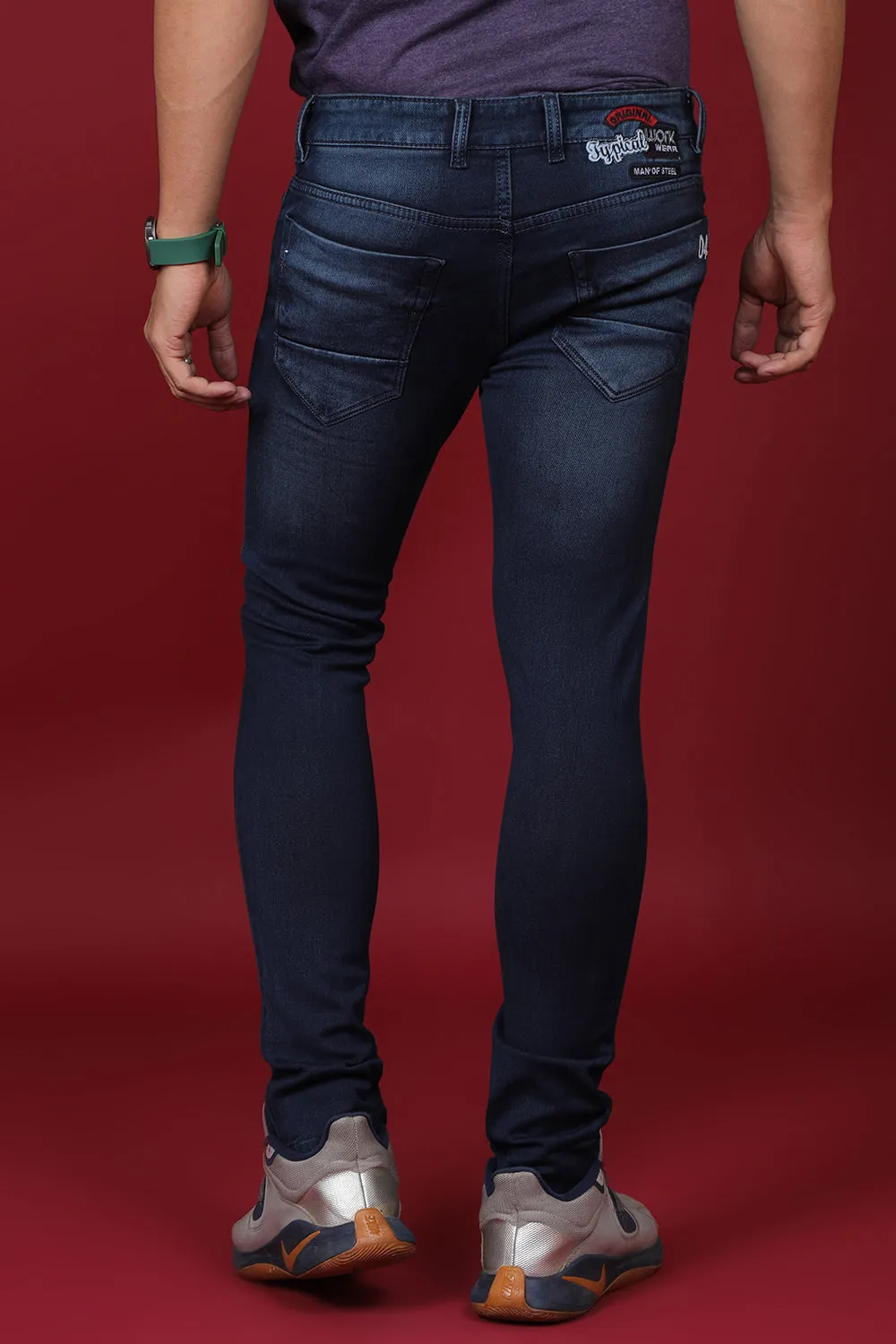 Men's Dark Blue Denim Slim Fit MD-7286-1  Jean