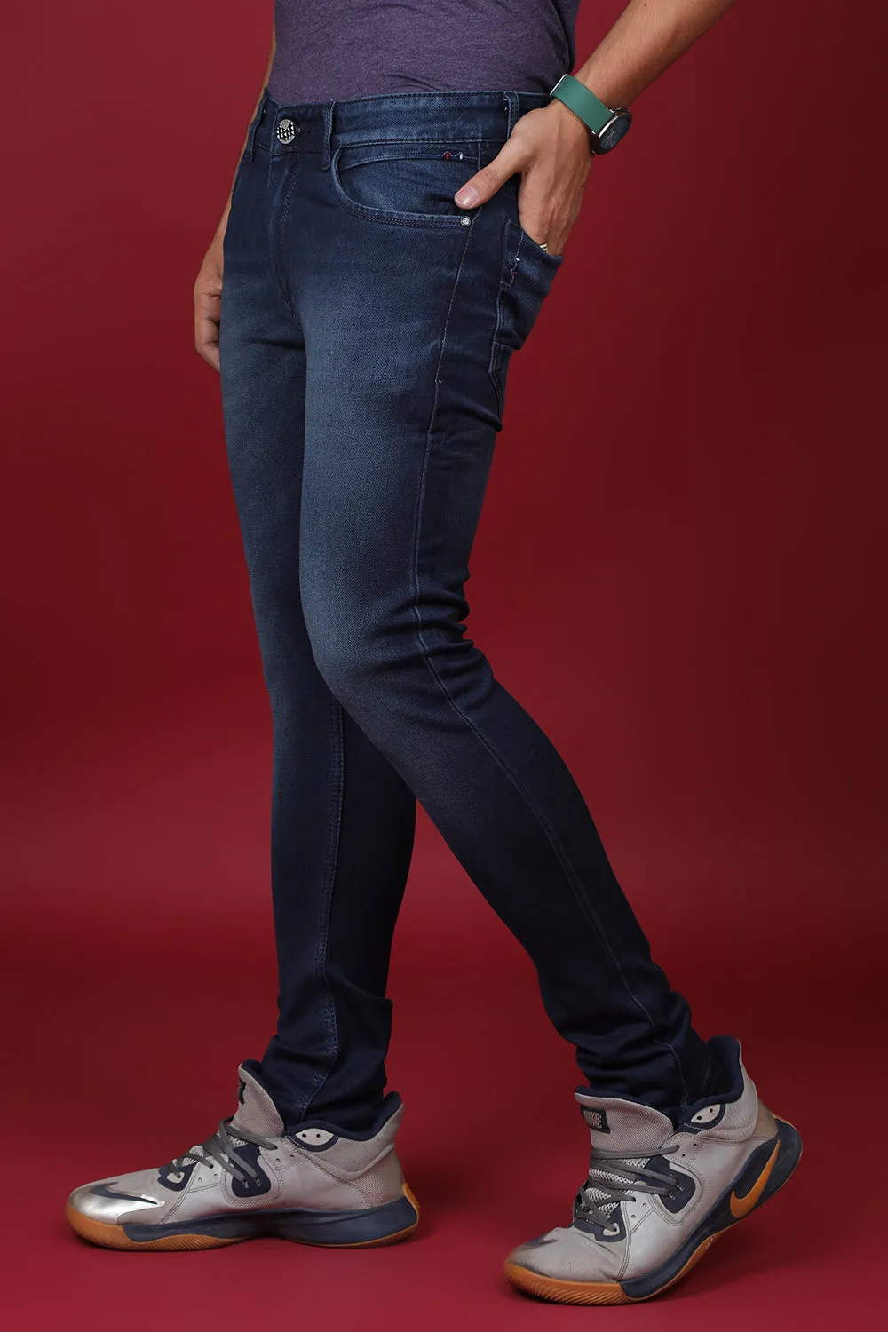 Men's Dark Blue Denim Slim Fit MD-7286-1  Jean