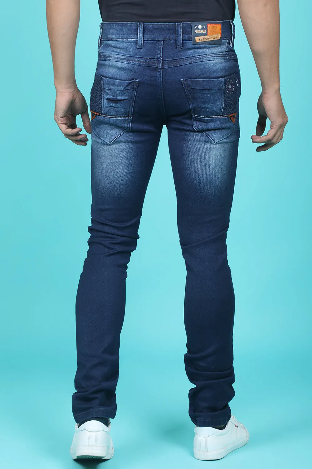 Men's Dark Blue Denim Slim Fit QLC-5326-1 Jean