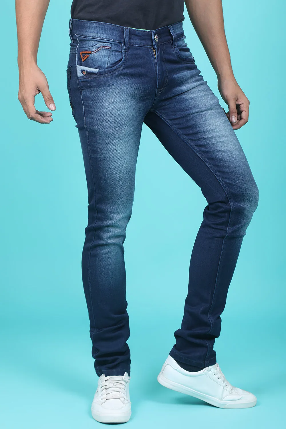 Men's Dark Blue Denim Slim Fit QLC-5326-1 Jean